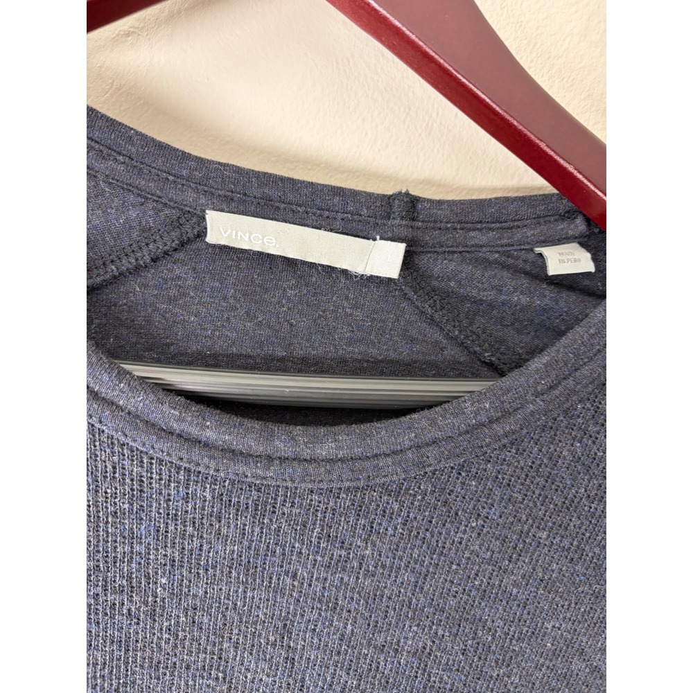 Left Coast Tee Mens Medium Navy Blue 100% Peruvian Cotton Long Sleeve Shirt